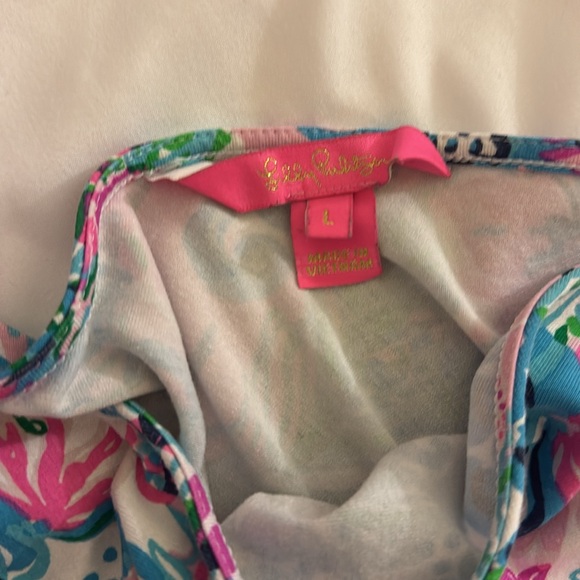 Lilly Pulitzer Parigi Romper Paradise Petals Size Large ECU - Picture 5 of 9